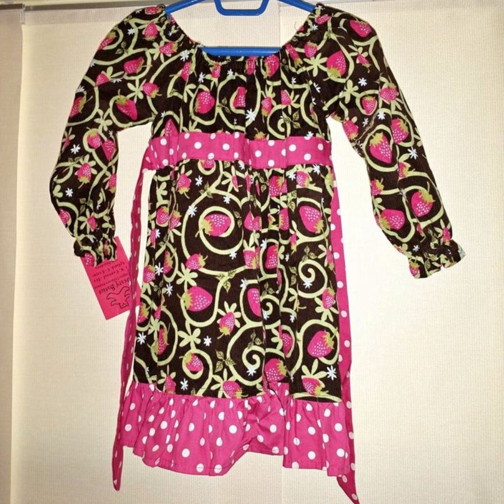 Beary Basics toddler girl dress Pink berries size 2T K-081